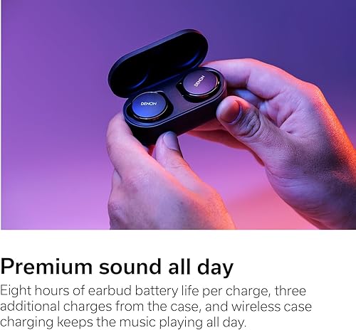 Miniatura 5 de Denon PerL Pro - Auriculares inalámbricos con cancelación activa de ruido adaptativa, sonido personalizado con tecnología acústica adaptativa