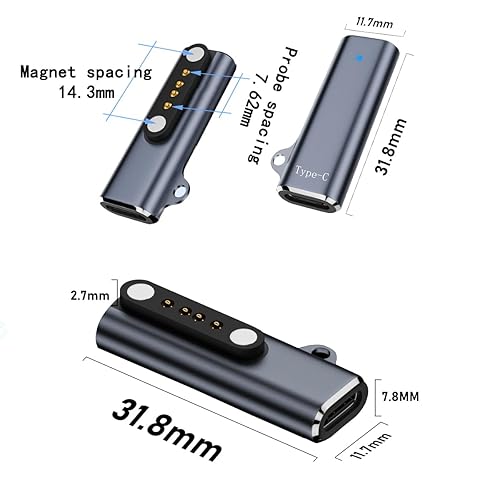Miniatura 3 de Cable de carga de repuesto para dispositivos de 4 pines de 0.300 in, cable cargador de reloj inteligente, adaptador de carga USB de succión