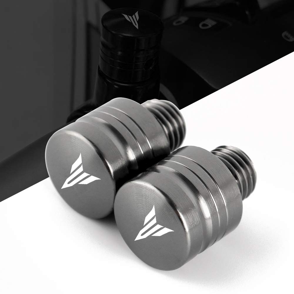 Par de M10X1.25 Tornillos de enchufe de agujero espejo CNC aluminio titanio para Yamaha MT07 FZ07 MT09 FZ09 MT10 MT25 MT125 XSR700 XSR900 NMAX 125 X-Max 300 400