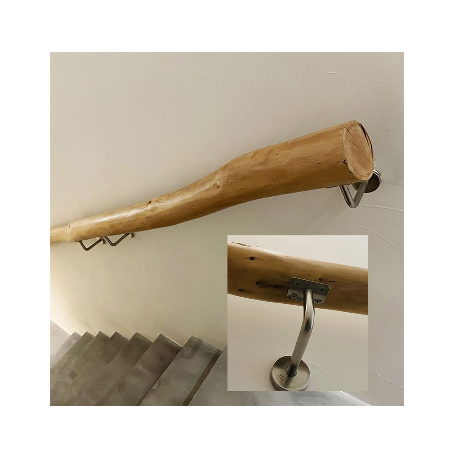 Rampe d'escalier en bois à monter soi-même pour l'intérieur d'une maison