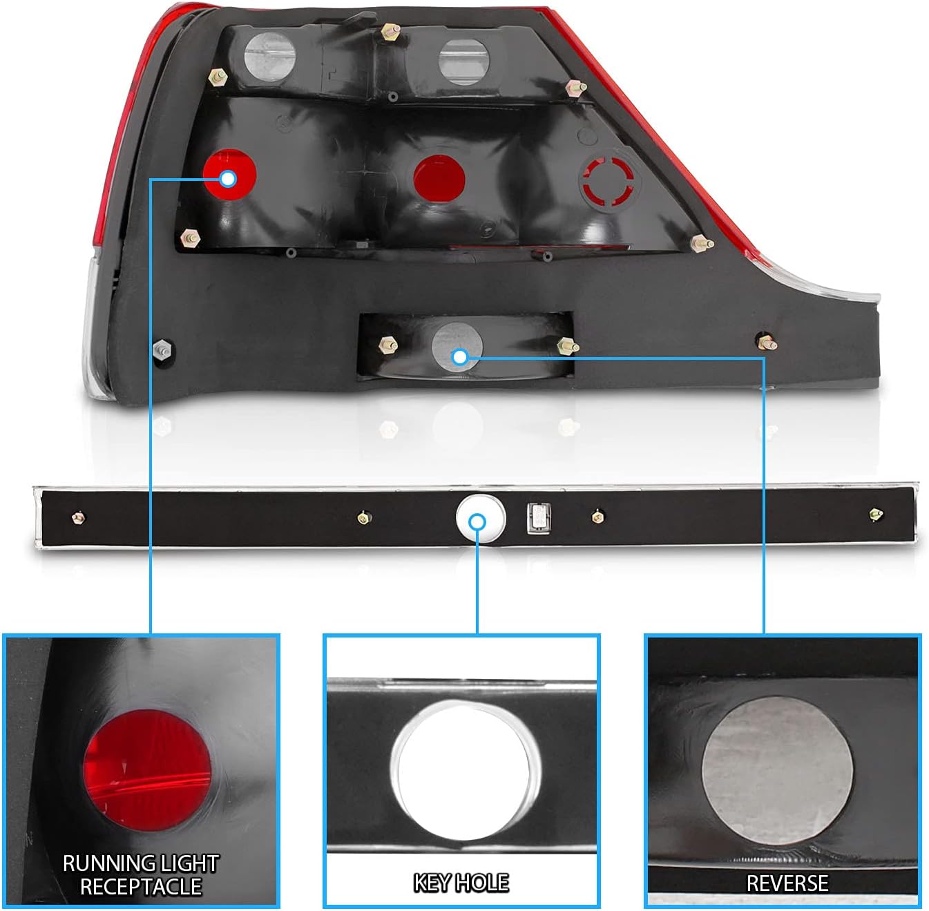 Buy Amerilite Replacement Taillights Red Clear Set For 97 99 Mercedes Benz S Class W140 Passenger And Driver Side Online In Indonesia B07tp48rbd