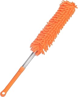 ND288 Car Cleaning Brush With Metal Handle With Perfect Design, Premium And Long Lasting Material - Orange