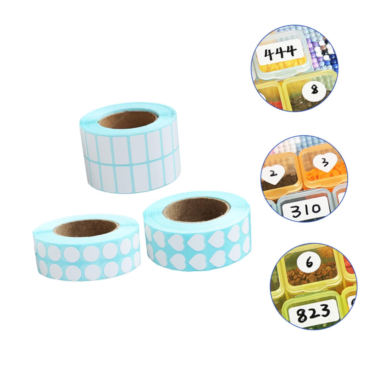 Angoily 5 Set Etichette Adesive Vuote Per Organizzazione Etichette Rotonde E Adesivi Rimovibili Per Ufficio Scuola E Attività Gruppo Design Autoadesivo Per Classificazione E 3 * 5