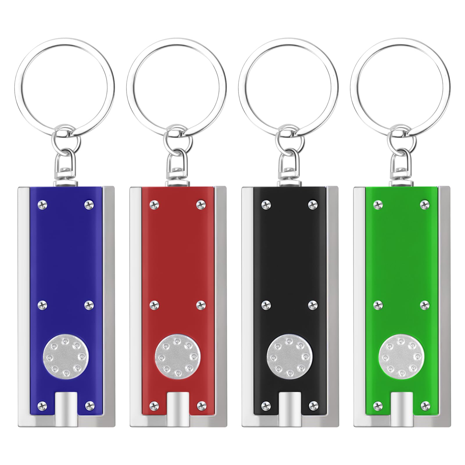 30 Mini Torce Portachiavi Per Bambini, Colori Assortiti (rosso, Blu, Giallo, Verde, Rosa, Viola). Ideali Per Feste, Campeggio E Cacce Al Tesoro.
