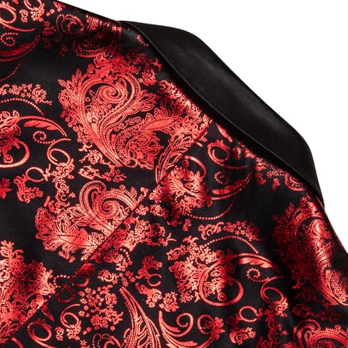 Image of Barry. Wang Men's Sport Coats & Blazers Flower Suit Jacket 1 Button Paisley Tuxedo Mardi Gras Carnival Parade Gift