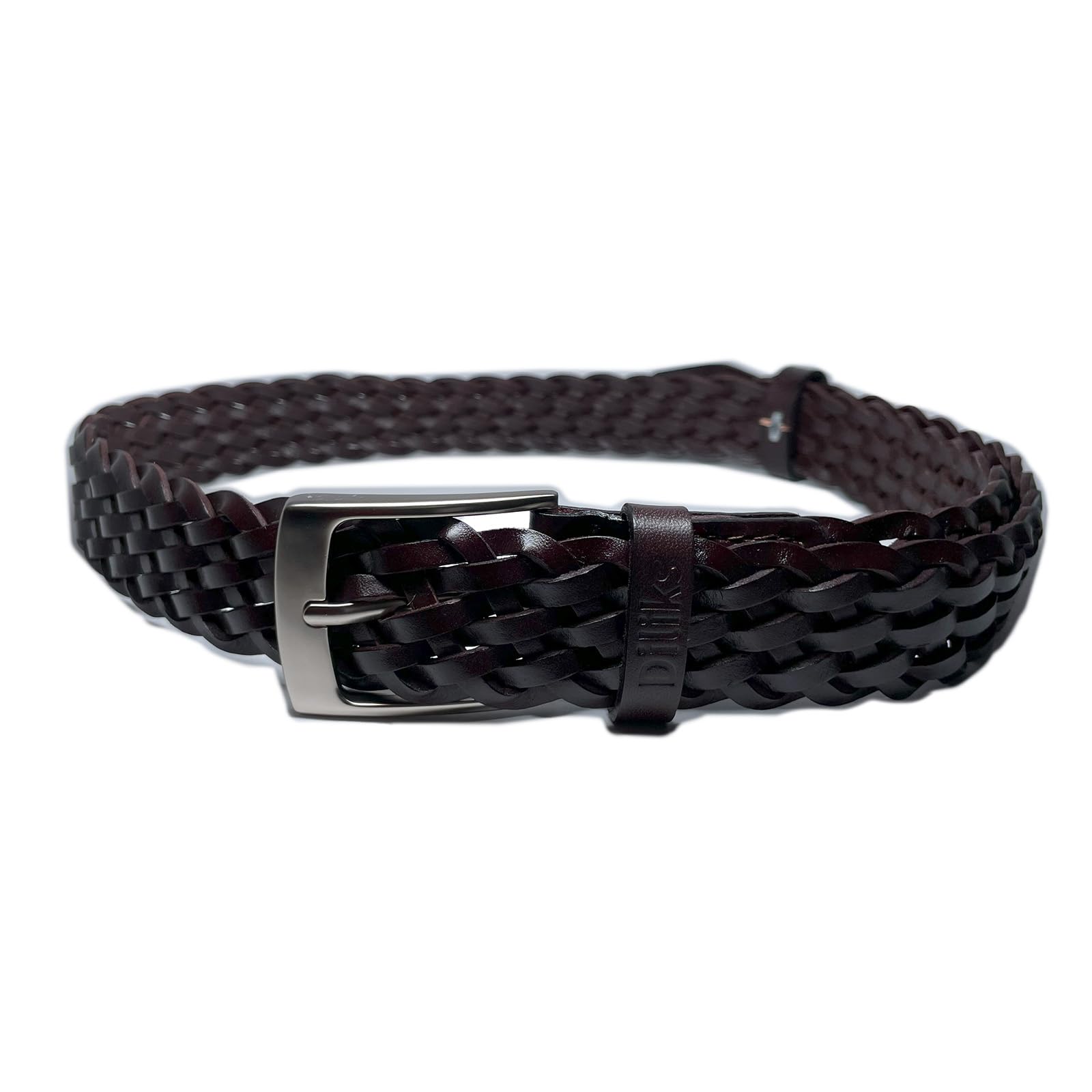 Diliks Mens Leather Braid Belt, W:3.4cm, Give yourself a gift, To husband, friends, lover