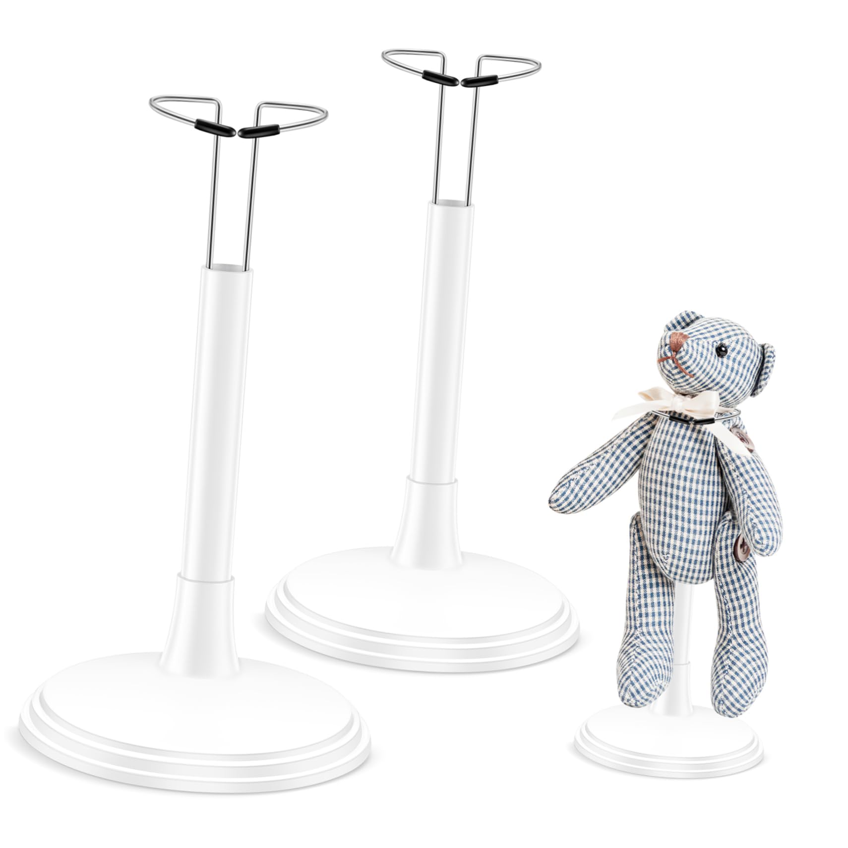 Toddmomy 2 Pcs Doll Holder Frame Rack Doll Bracket Fashion Descendants Toys Display Stand Figure Doll Stand Doll Stands for 8 Inch Dolls Doll Stand Display Holder Puppet White Base Storage