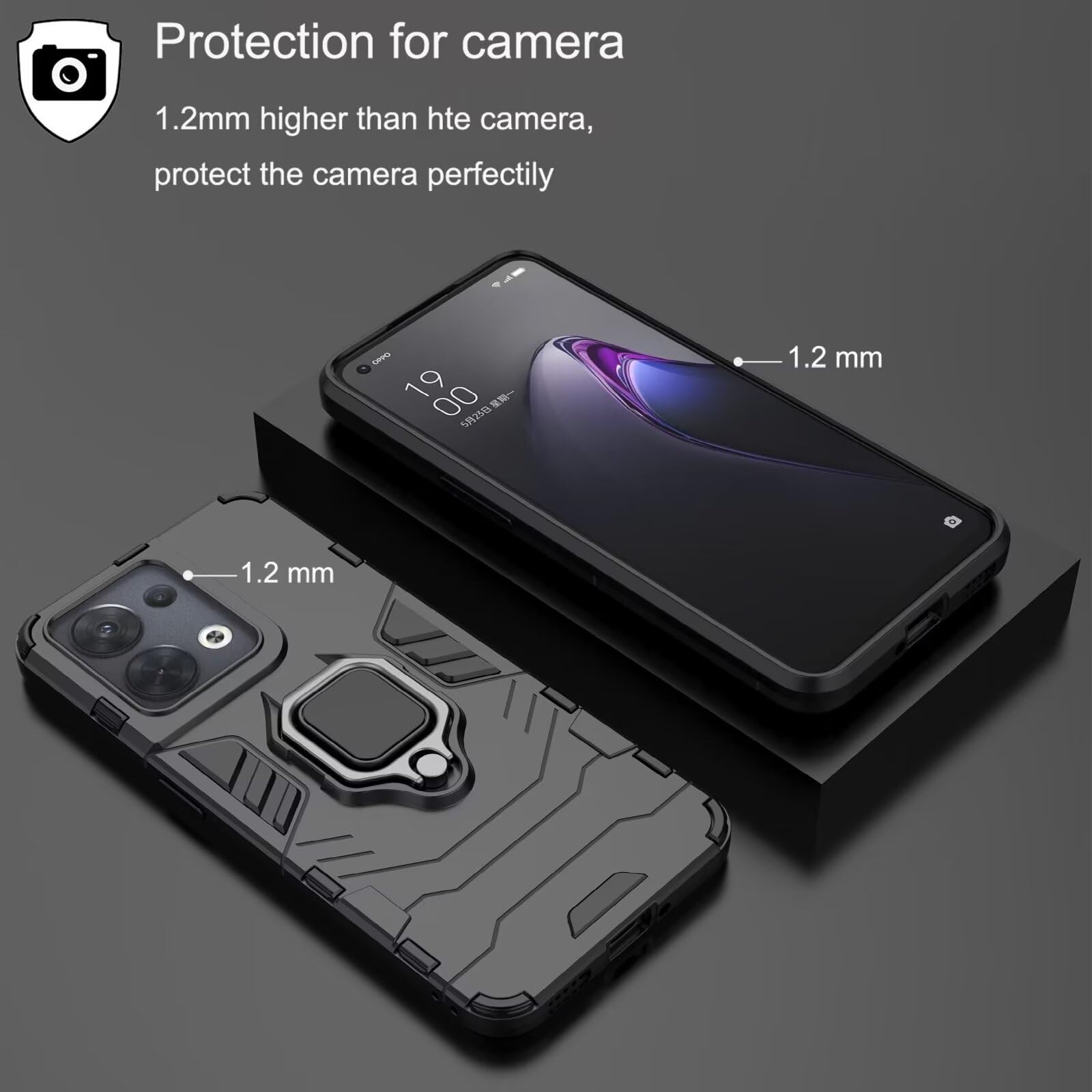 Custodia Bumper Per OPPO Reno 8 5G – Rigida Sottile Antishock – Admiral - Foto 2