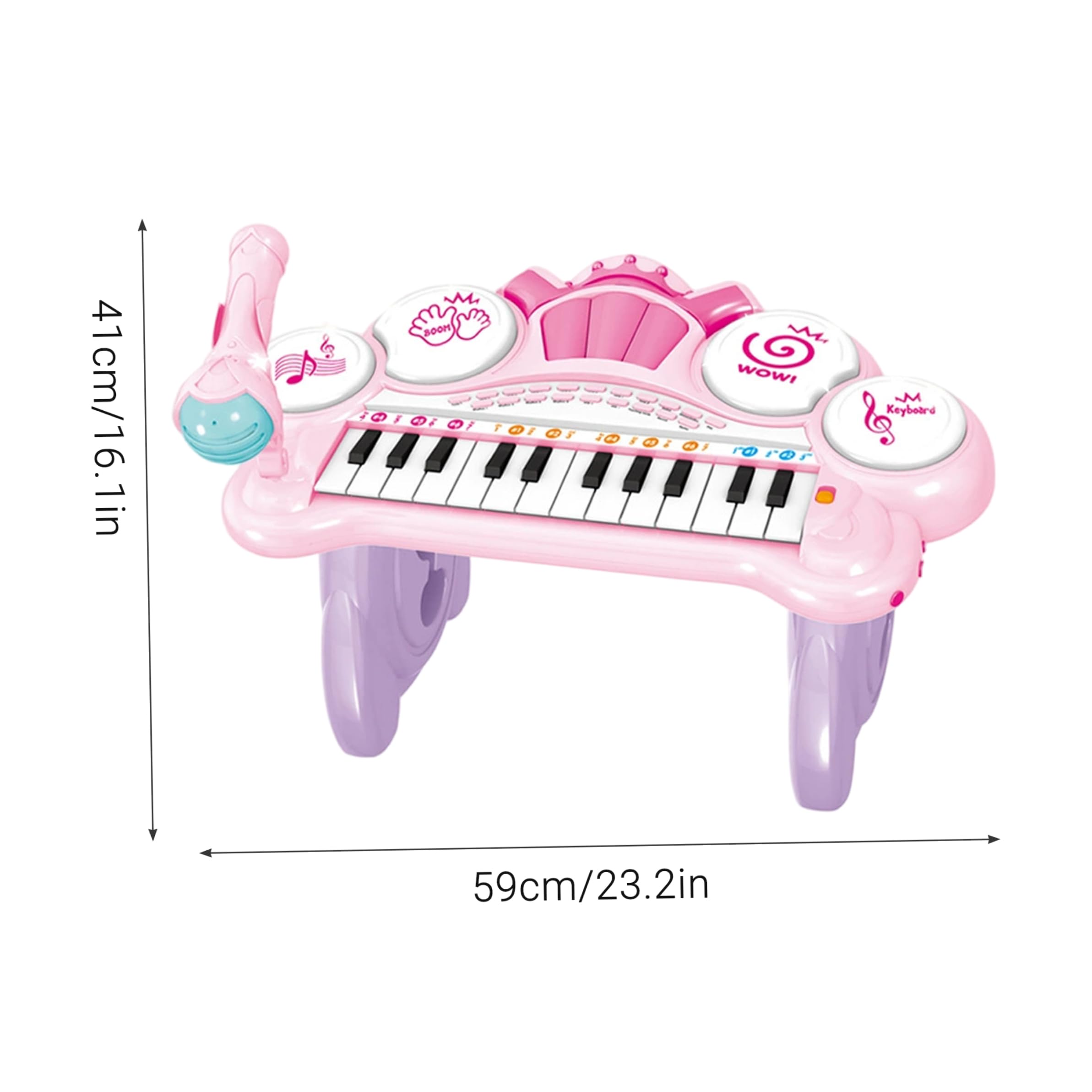 DJ Table Baby, Giocattoli Musicali per Bambini Pianoforte elettronico per Bambini con Microfono ruotabile e Doppi Altoparlanti per Ragazzi e Ragazze, Stile-1