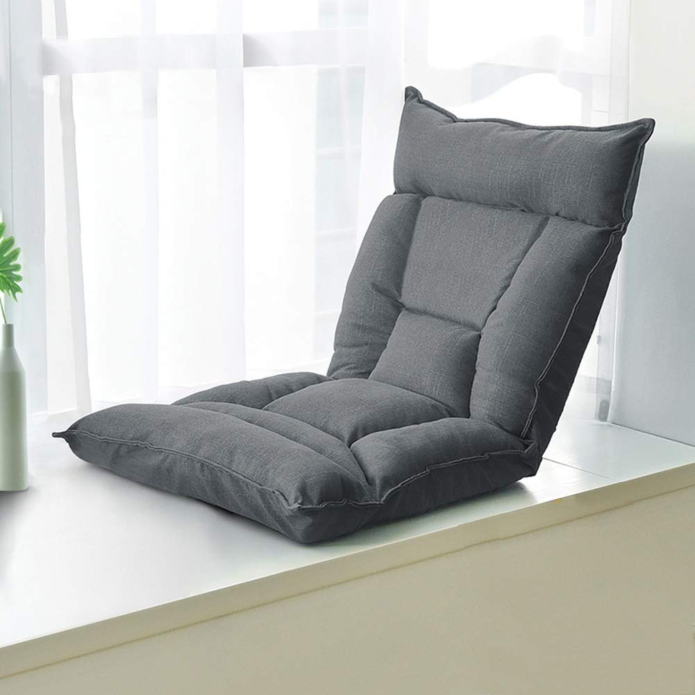 Silla de meditación plegable ajustable con pedal extraíble, asiento acolchado reclinable para yoga, relajación en el hogar, balcón, comodidad que ahorra espacio, diseño elegante