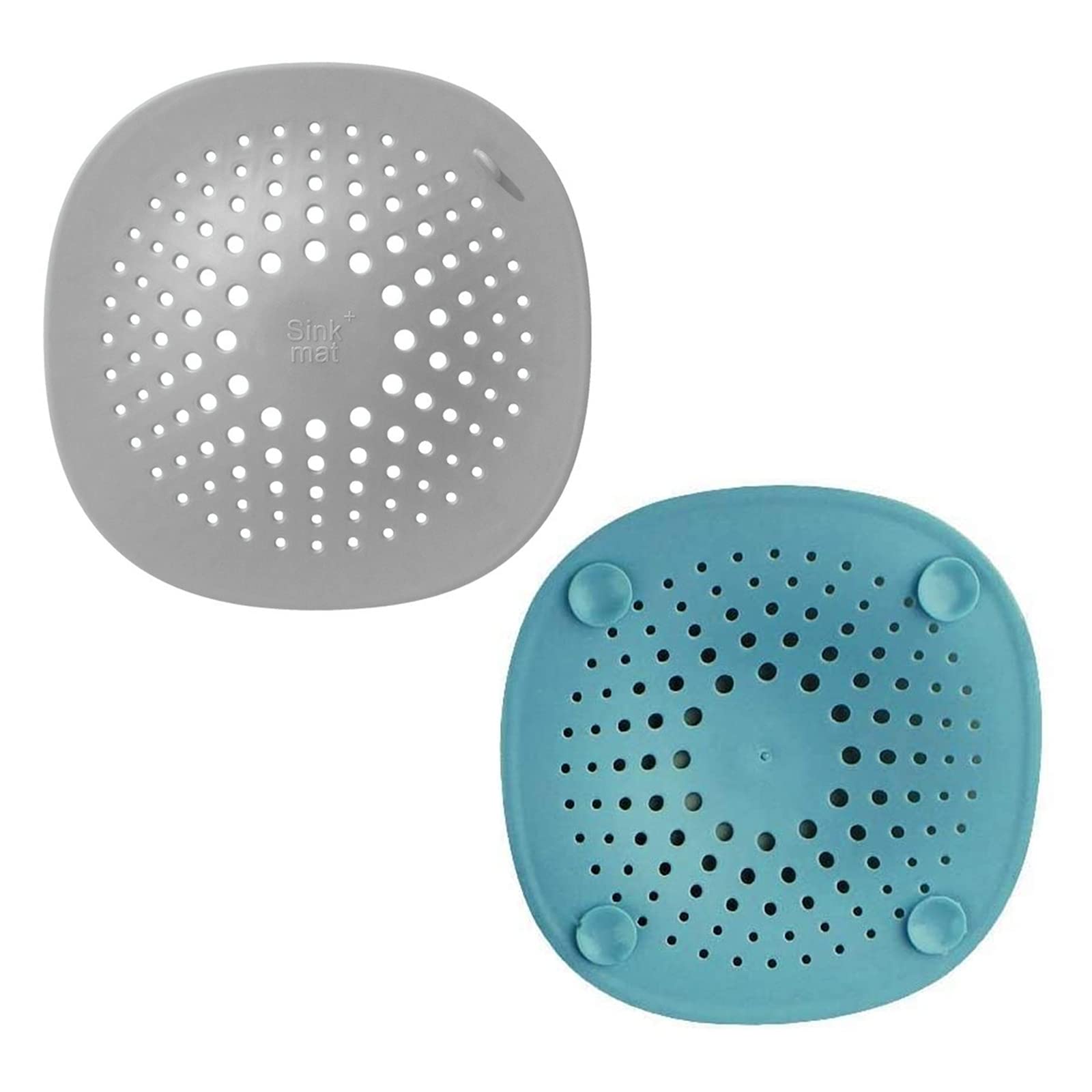 BLBK Shower Drain Cover, 2pcs Silicone Hair Catche with Sucker, Durable Hair Stopper Drain Protector Filter for Tub,Bathroom,Kitchen,