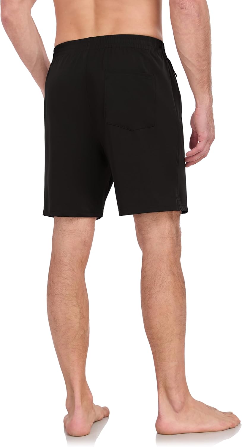 HISKYWIN Men's Athletic Running Shorts Lightweight Quick Dry Workout Jogging Shorts with Zip Pockets Active Gym Sports Hiking - Image 4