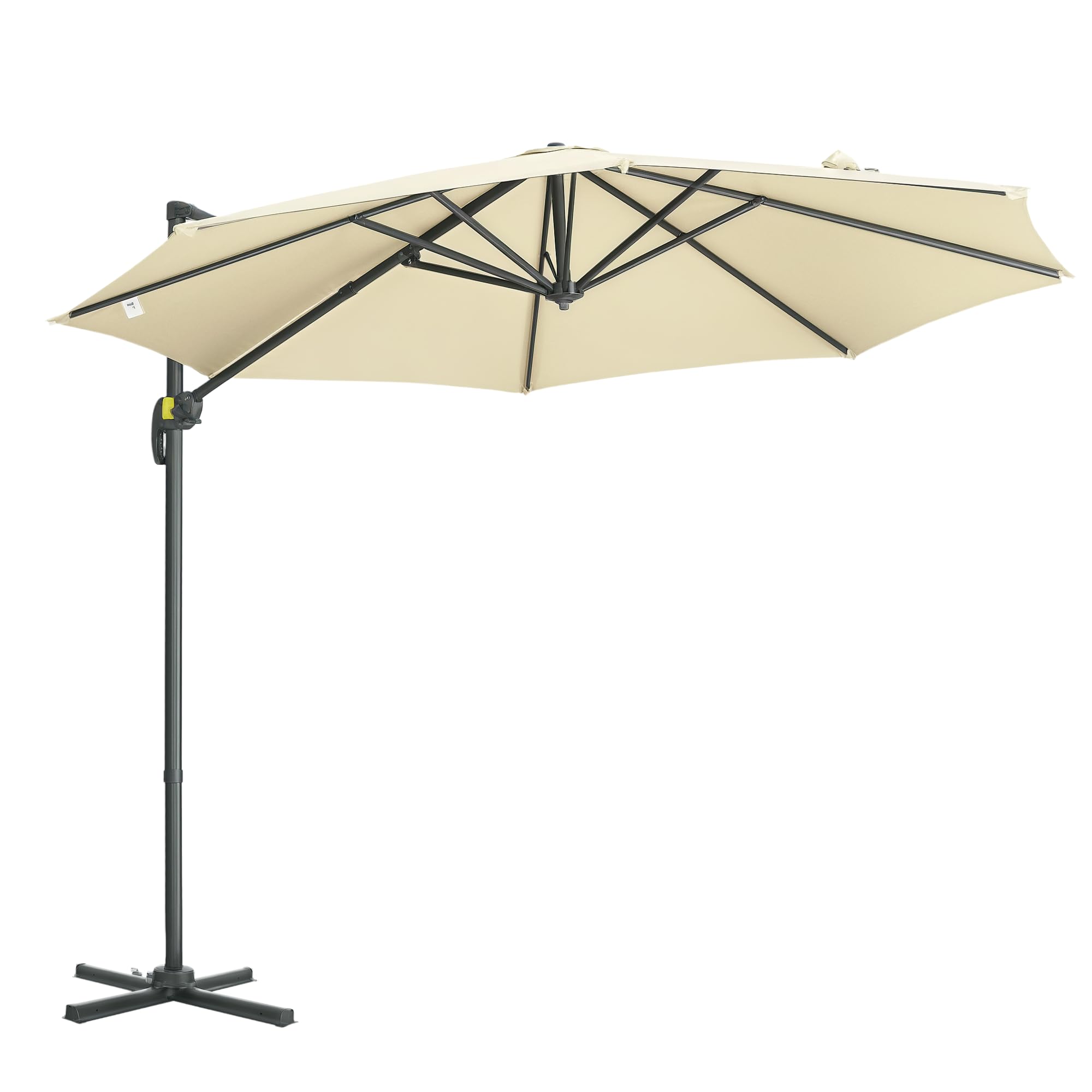 Outsunny M Patio Offset Roma Parasol Umbrella Cantilever Hanging