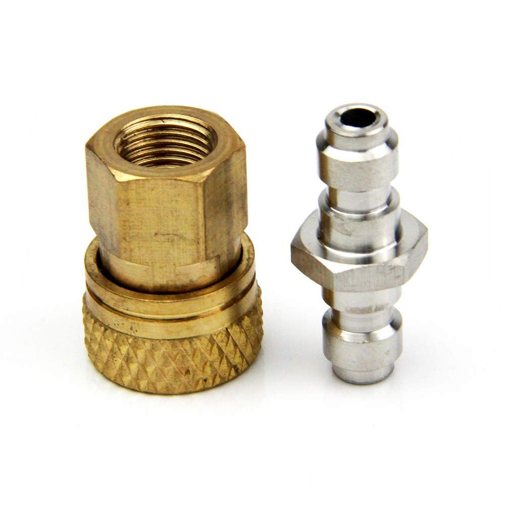 PCP Airforce Paintball Stainless Steel Double End Male Plug with Quick Disconnect M10 Female Coupler Connector and Other Hose Combination