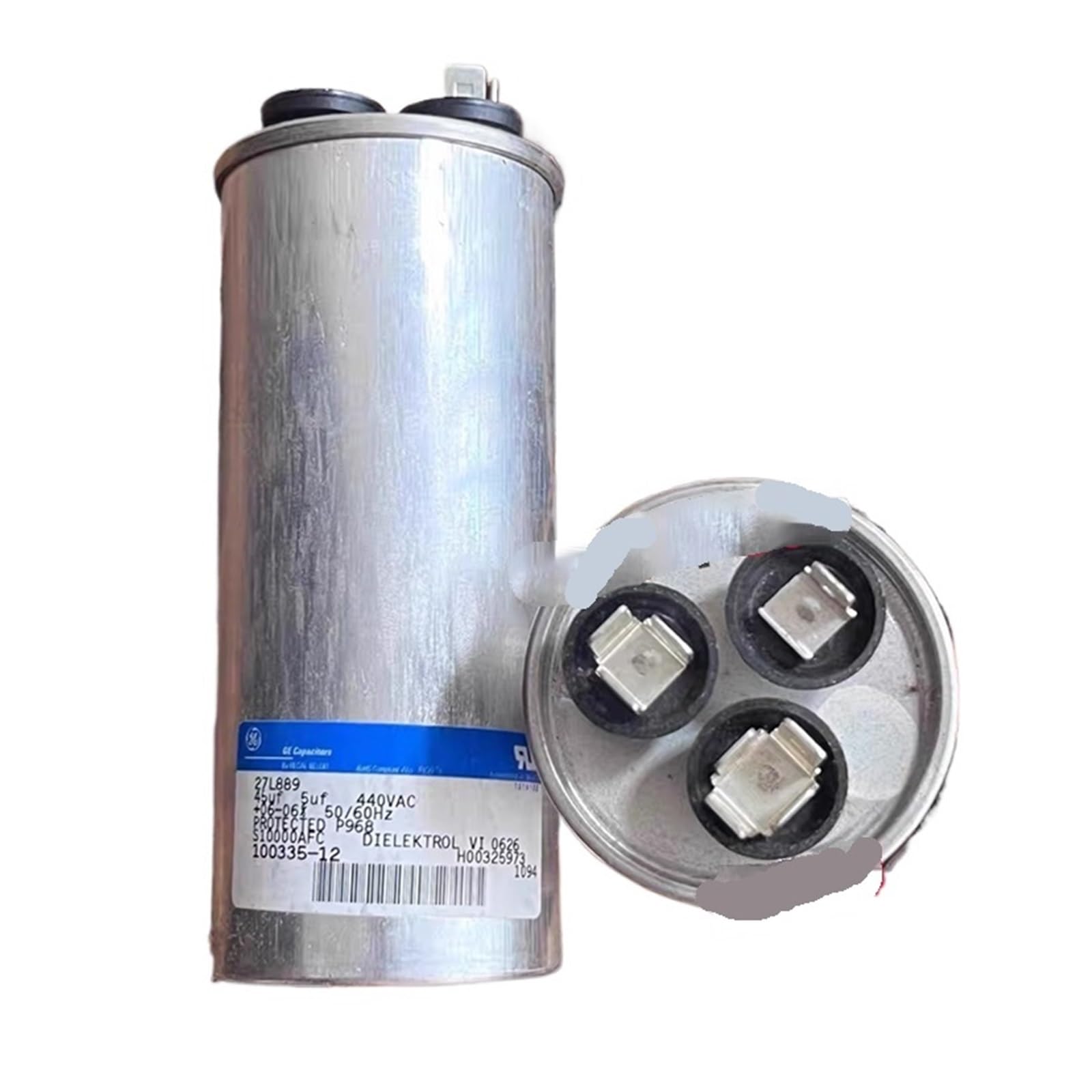 LEOTNNDQ 1pcs 27L889 Series 45UF+5UF 440V AC 27L756 Series 45UF 440V AC Audio Capacitor for(GE 27L756 1pcs)