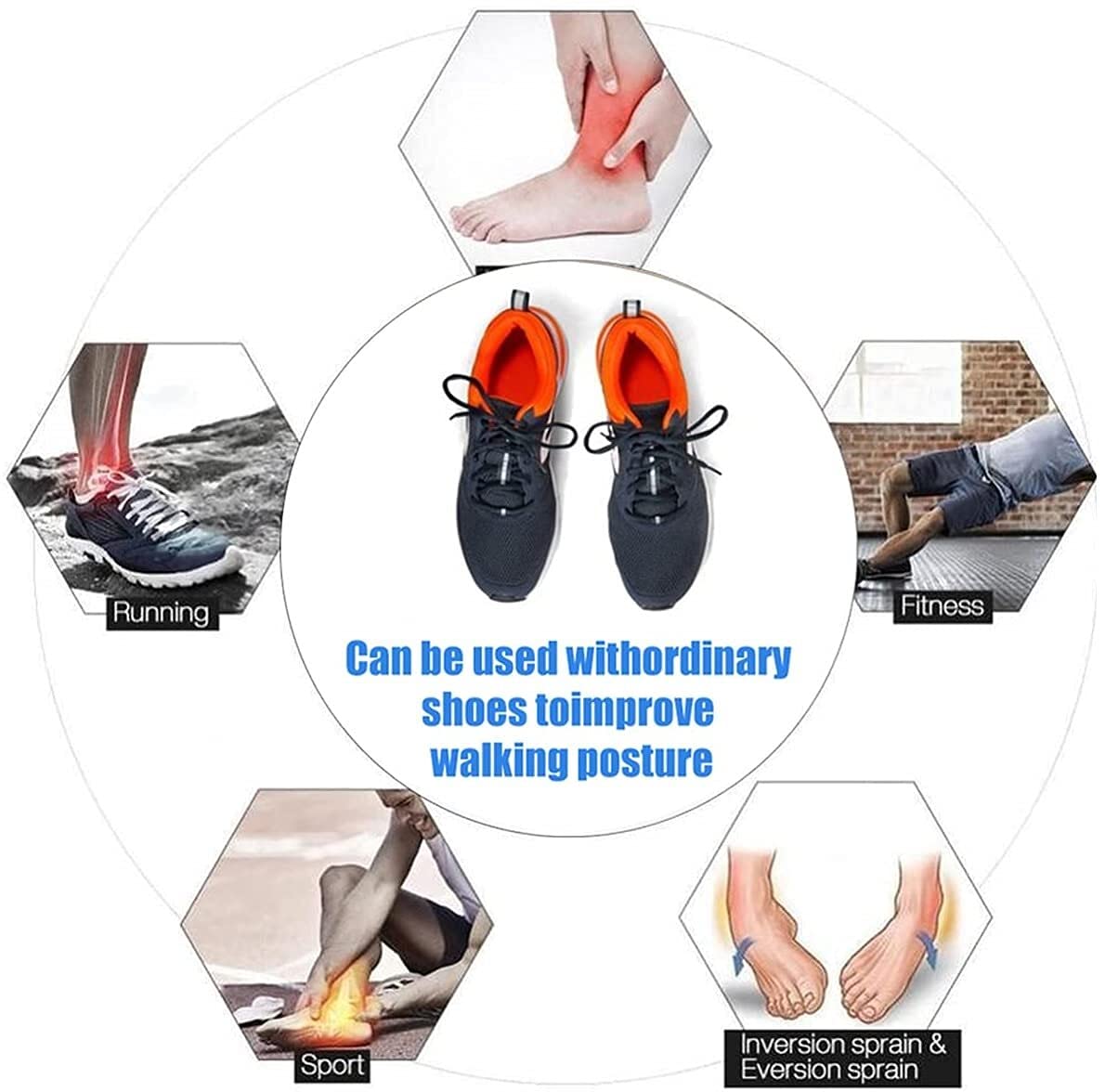 Ortesis para la Periostitis Tibial Ortesis para la caída del pie Ortesis para la caída del pie del lóbulo Posterior Ortesis de Tobillo Se Puede Ajustar para Corregir el varo del