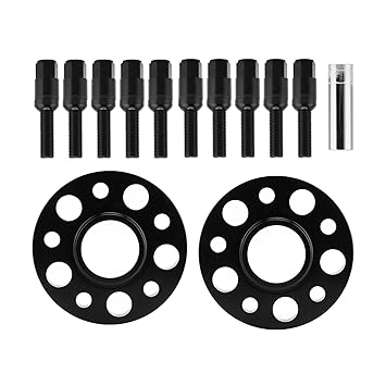 Hub Flange Plate, Reliable Aluminum Alloy Hub Centric Wheel Spacers Solid for Car(black)
