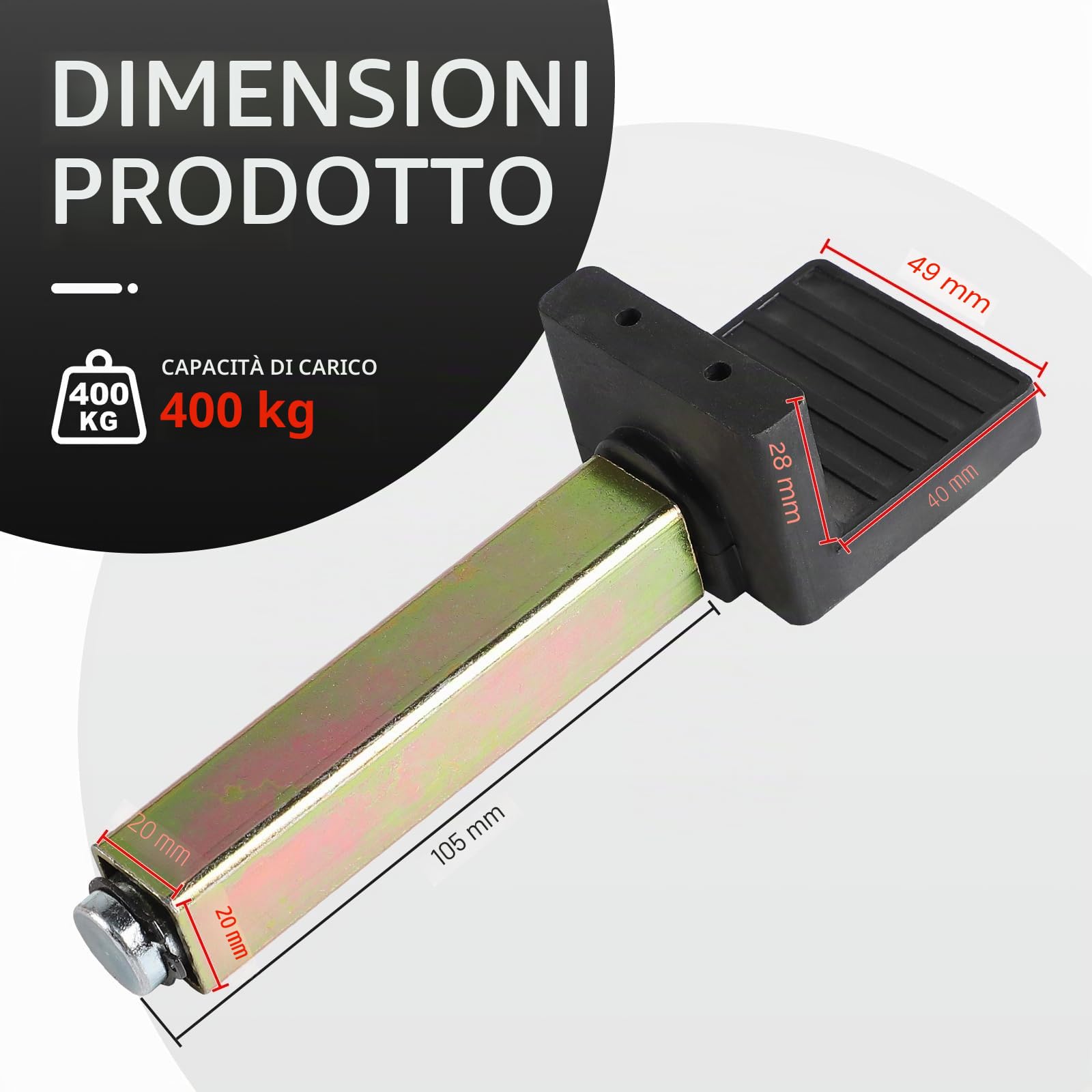 EFUTURETIME 2 Pezzi Adattatore Cavalletto per Cavalletto Moto Posteriore Universale 20 X 20 X 118 mm, Manutenzione Del Garage, Pulizia Della Moto, Forma L