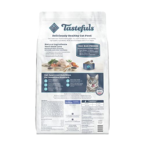 Blue Buffalo Tastefuls Sensitive Stomach Natural Adult Dry Cat Food