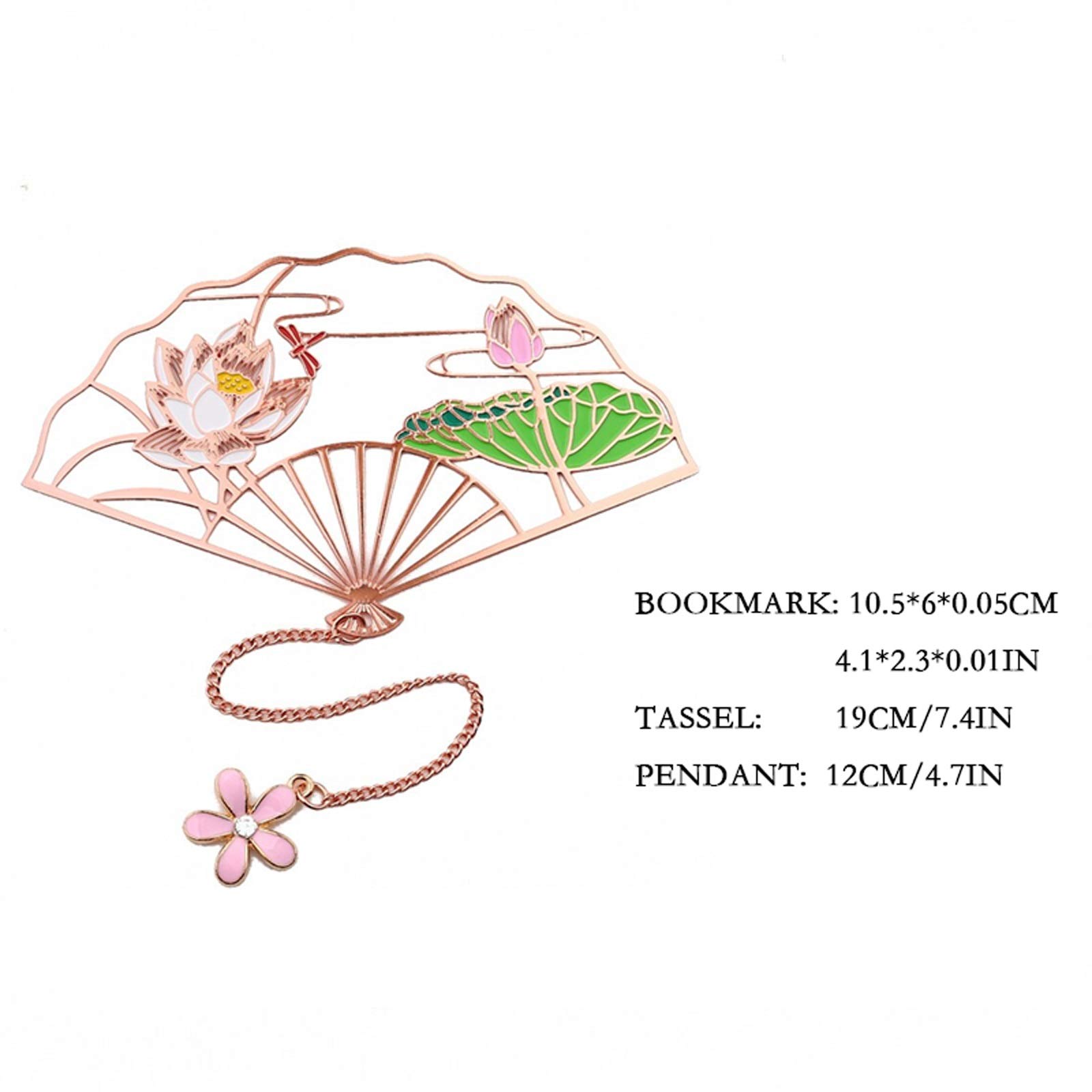 Signet Bookmarks culturels et créatifs en métal Exquisite Hollow Bookmark Page Bookmarker Un Cadeau Unique for Adultes et Enfants □ Tassel + Pendentif □ Signets