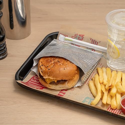 Miniatura 3 de Restaurantware Bag Tek - Envolturas de hamburguesas de 5.9 x 1.2 x 6.5 pulgadas, 100 envolturas de sándwich a prueba de grasa, aptas para