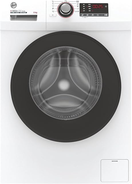 Hoover H-Wash 300 RH3W48HMCB Freestanding Washing Machine, Steam Function, 8 kg Load, 1400 rpm, White