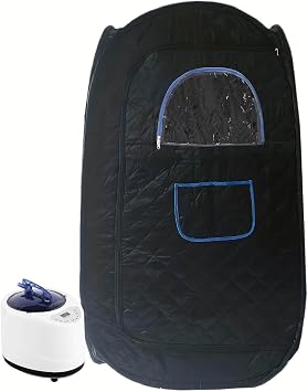 Portable Steam Sauna Tent Cabin Home SPA Sauna Kit Wet Indoor Similar Infrard Sauna Pod Small Used Below 5.8ft ||Man&Woman