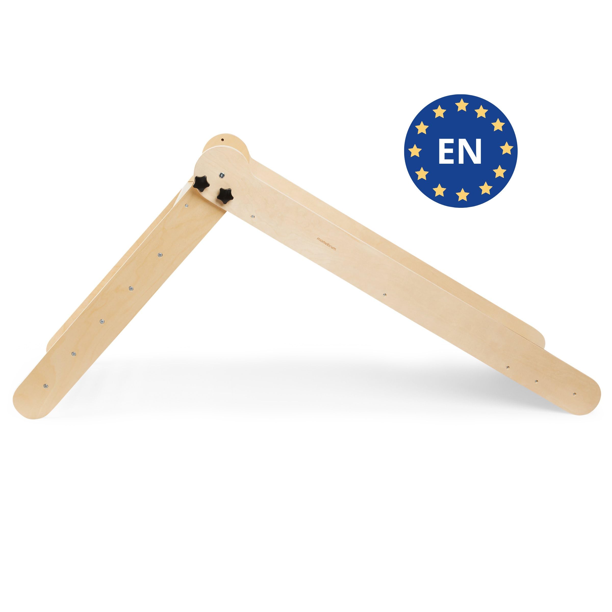 Mamabrum MAM202 Slide scivolo per bambini dai 3 anni in su, scivolo pieghevole in legno di faggio con scala sicura per interni, scivolo di qualità per divertimento attivo
