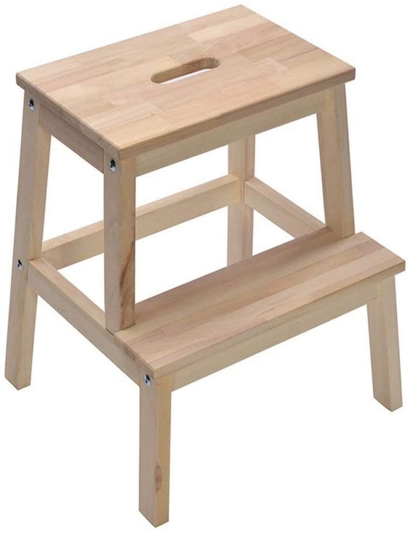 Repose-pieds en bois massif blanc avec marchepied pliant 3 marches multifonction