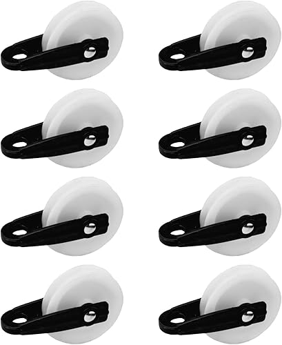 Miniatura 10 de Polea de cuerda de nailon de 2 pulgadas de diámetro para tendederos al aire libre, kit de polea de línea de ropa, polea de cuerda de alambre, polea