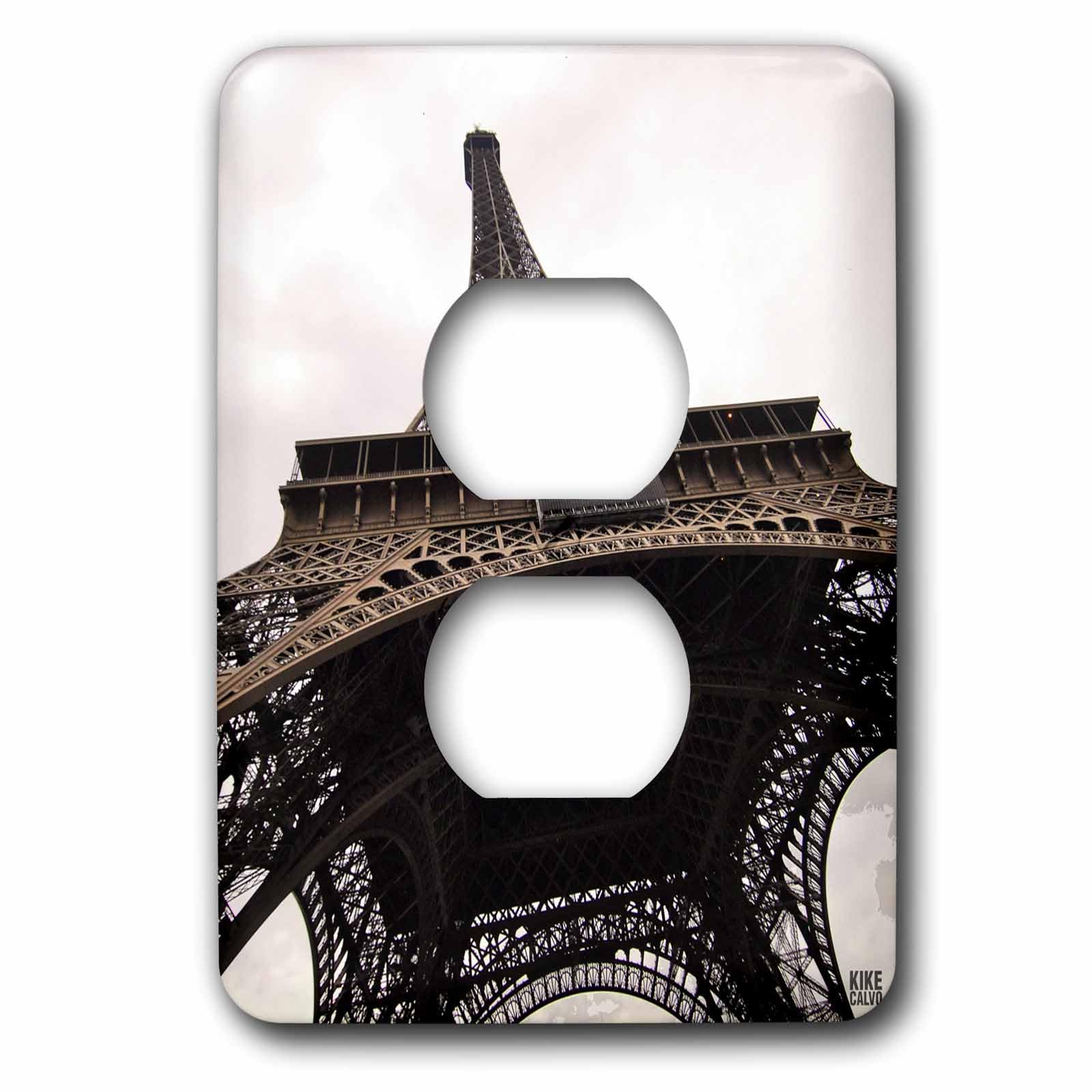 Cadeau souvenir 3dRose lsp_10502_6 Paris France Tour Eiffel 2 prises pour passionnés de voyage