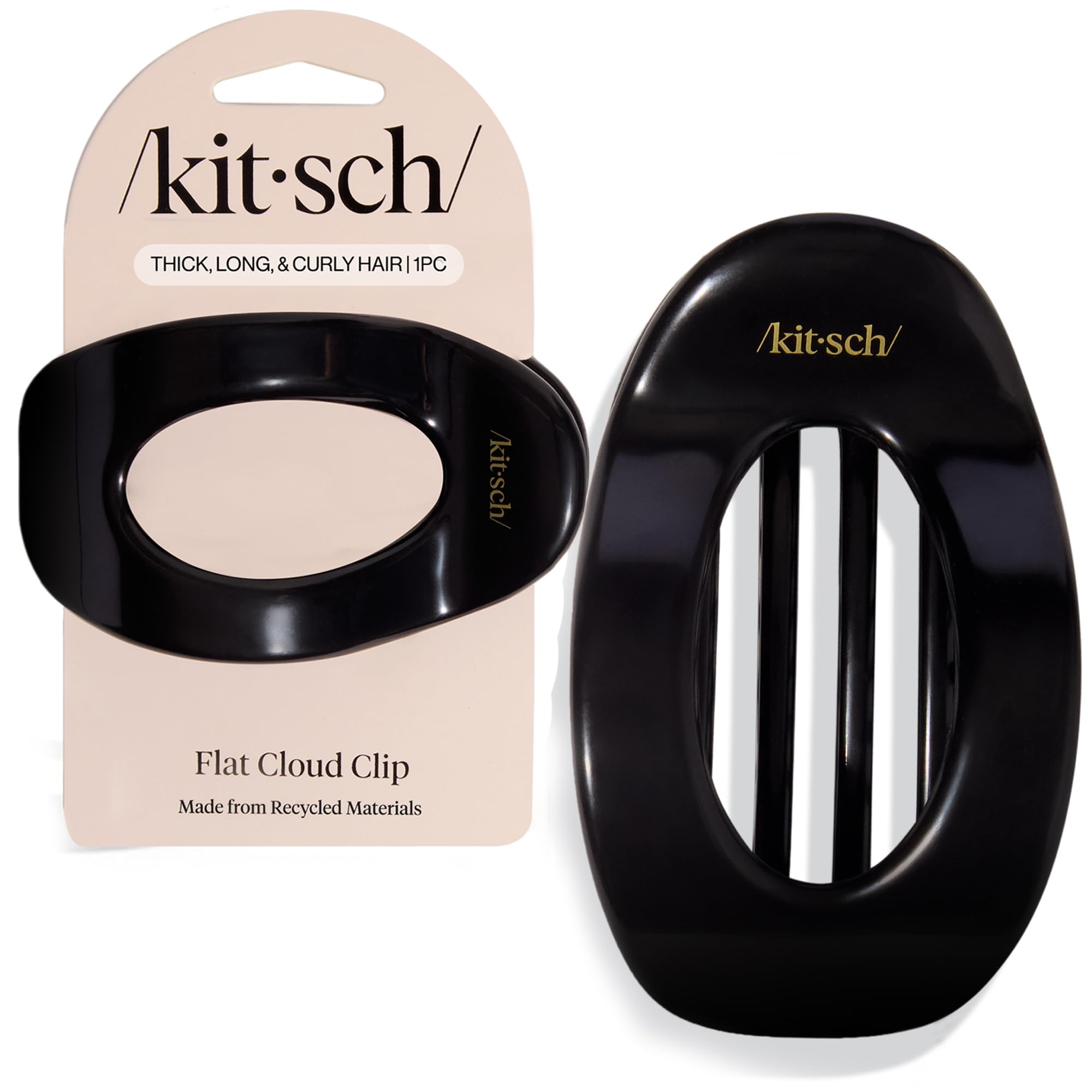 Kitsch Flache Haarspangen Damen - Groß Schwarz | Robust & Langlebig Für das Styling, Halbhochsteckfrisur, Rutschfest für sicheren, Angenehmen Halt für Alle Haartypen