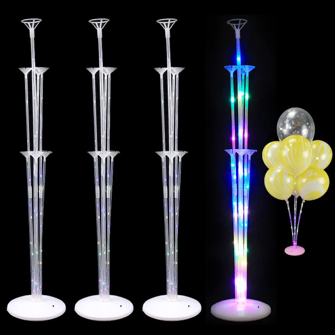 Light up Balloon Stand Kit 4 Set Table Balloon Decorations with String