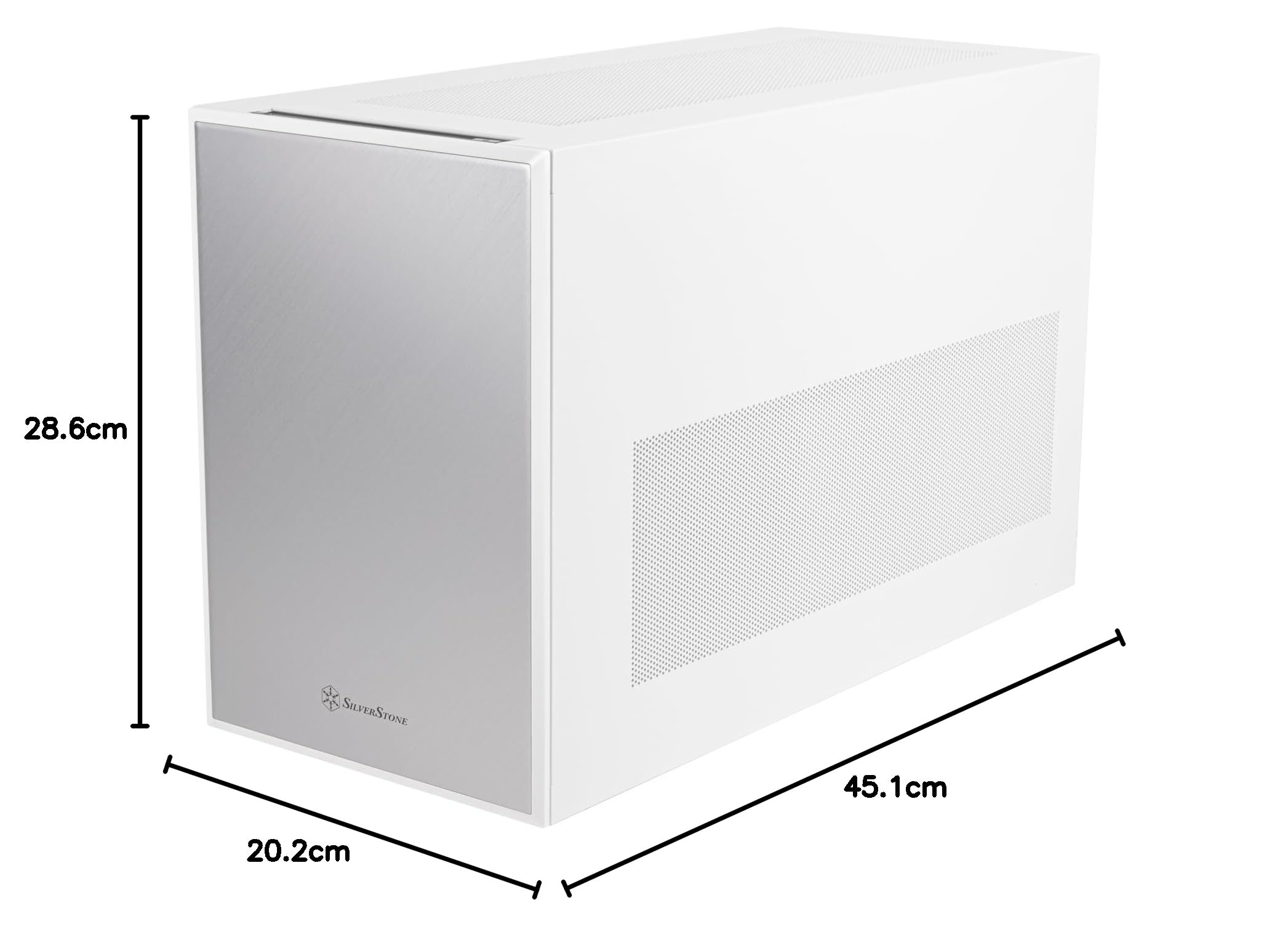 SilverStone Technology SUGO 17, Blanco, Chasis Premium en Forma de Cubo con excepcional Espacio para componentes, SST-SG17W (Blanco)