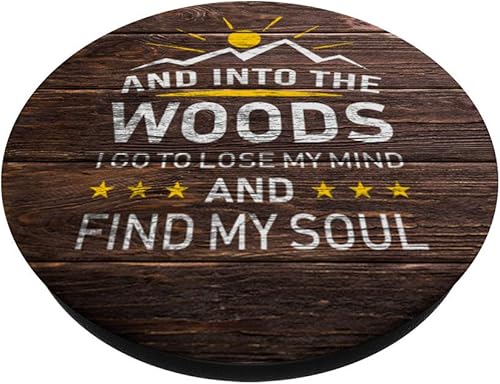 Miniatura 2 de Into The Woods I Go Wood Design Adventure Hiker Gift - PopSockets Grip and Stand for Phones and Tablets