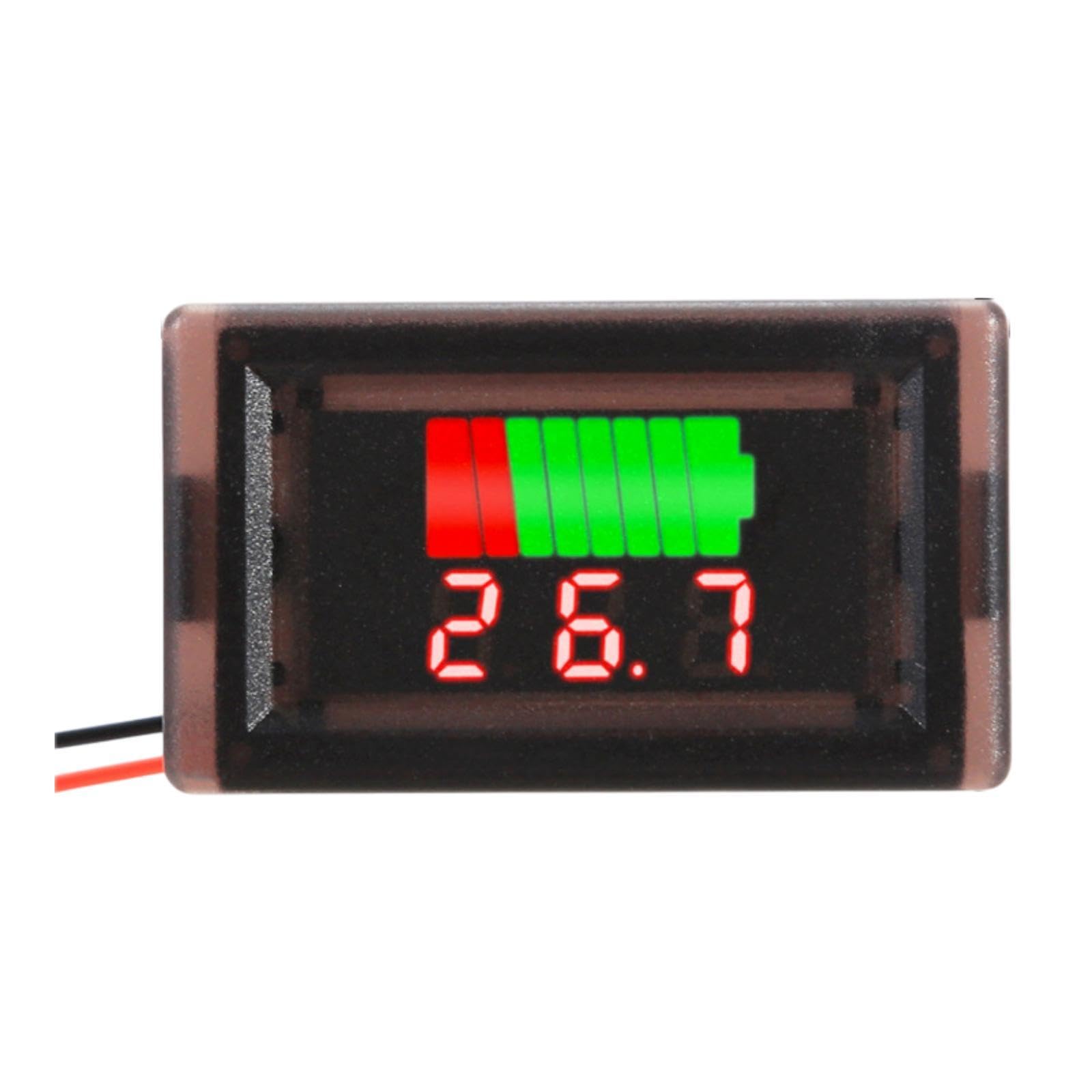 CALANDIS™ Battery Capacity Voltages Indicator Voltages Meter LED Tester Gauge Waterproof Red Digital-image-28