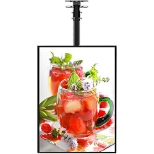 Magnetic Led Light Box Menu Board, Telescopic & Rotating Aluminium Frame, Backlit Poster Display for Restaurants, Hotels, Stores 40 * 50Cm