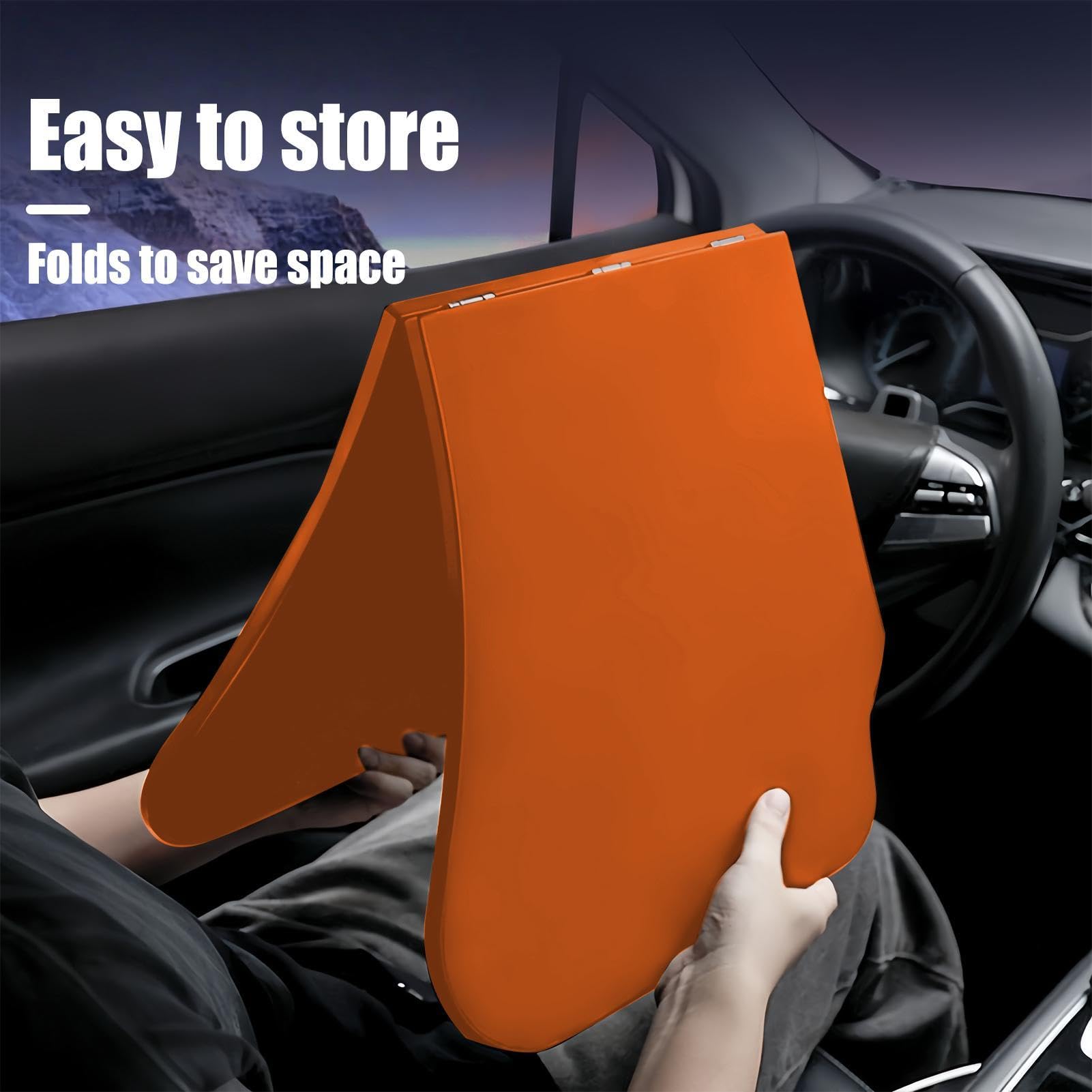 Taca na Kierownicę Składany uchwyt mocujący | Taca na Jedzenie do Kierownicy Ciężarówka, Podróż, Biwakowanie, Jedzenie, Przekąska, Lunch, Praca, Kierowca,