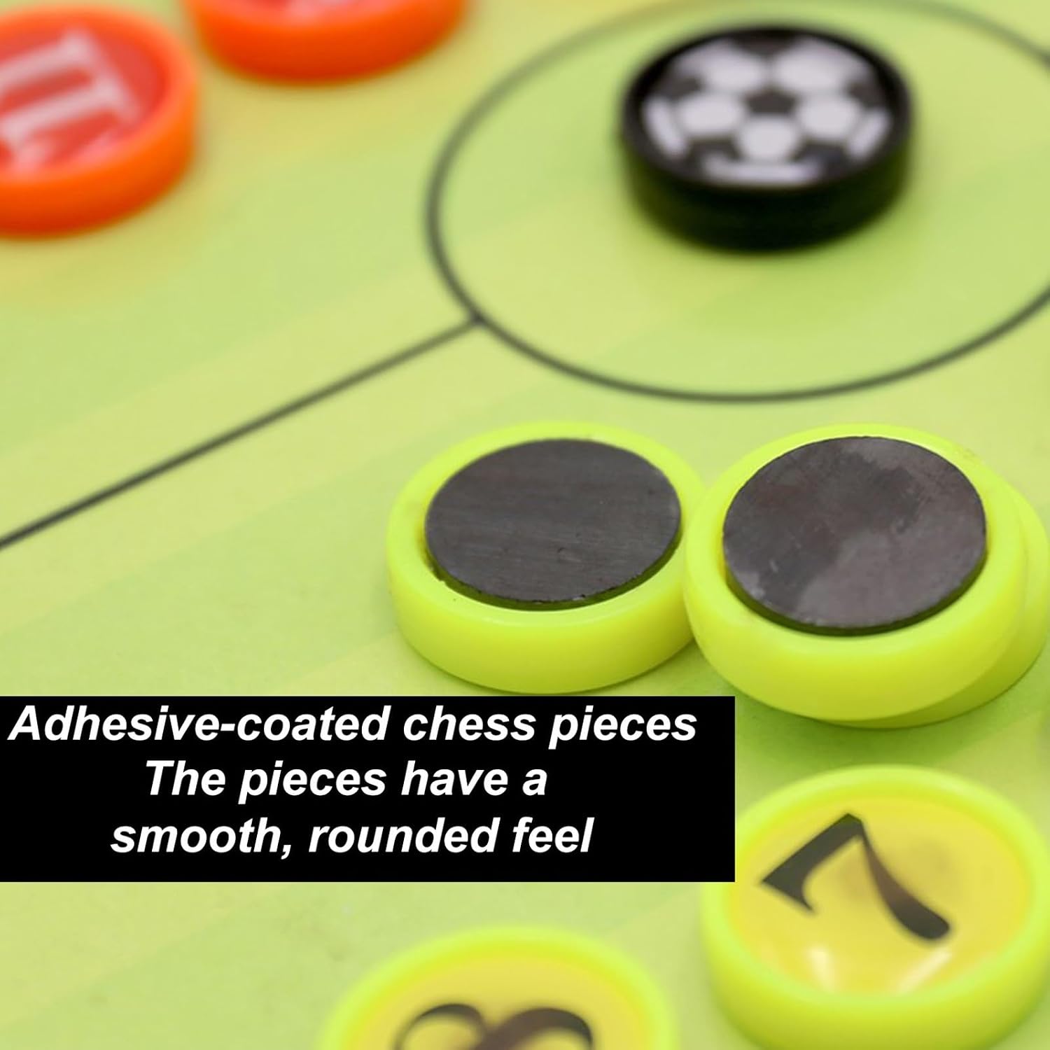Soccer Clipboard for Coaches, Soccer Magnetic Tactic Board, with Erasable Pens and Chess Pieces, Sturdy Material, Folding Design, for Training