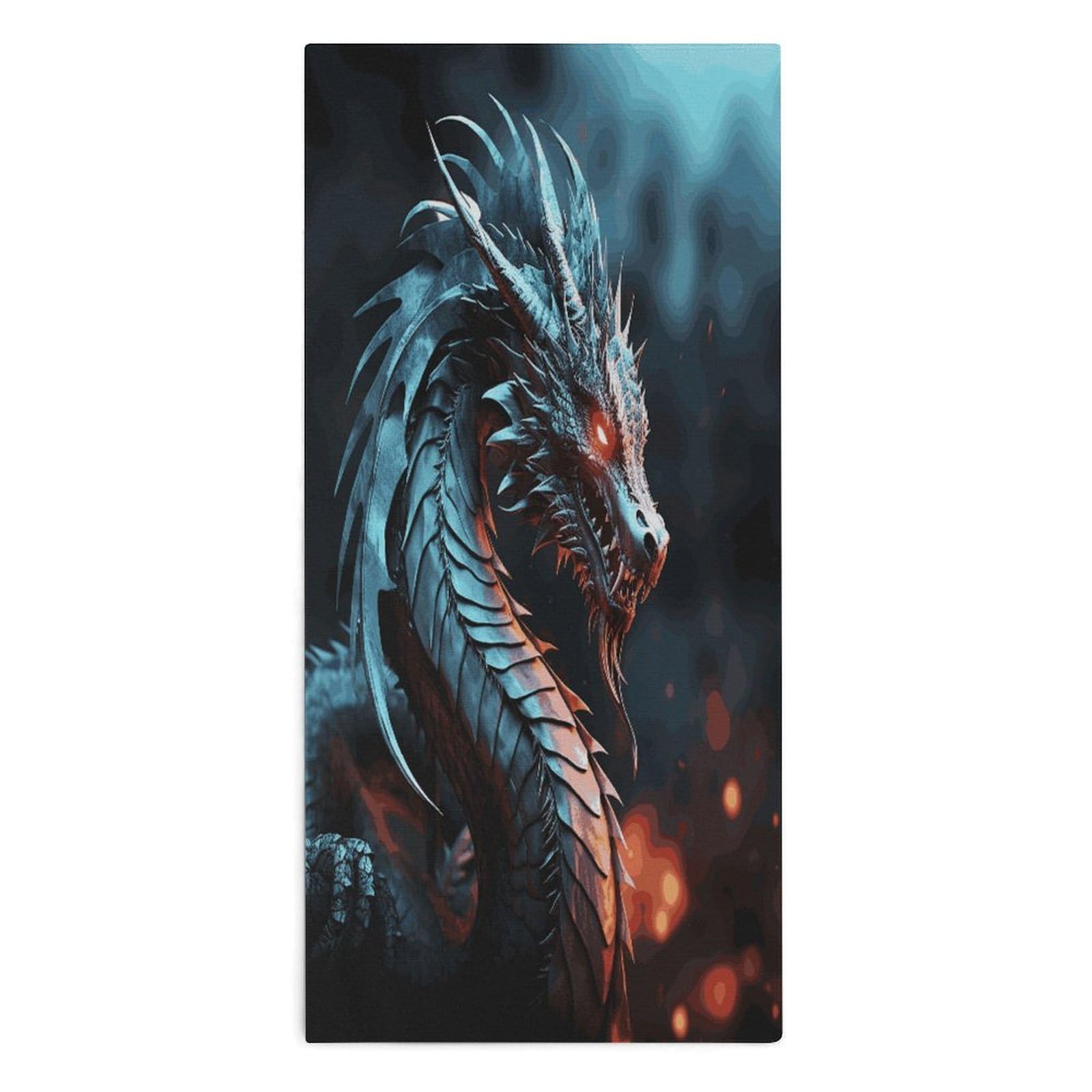 Fodpand Style Dragon Microfiber Towels, Decorative Bath Towel Soft & Lightweight, Hand Towels Multipurpose Use For Bathroom, Pool, Gym, Spa, And Hotel Use