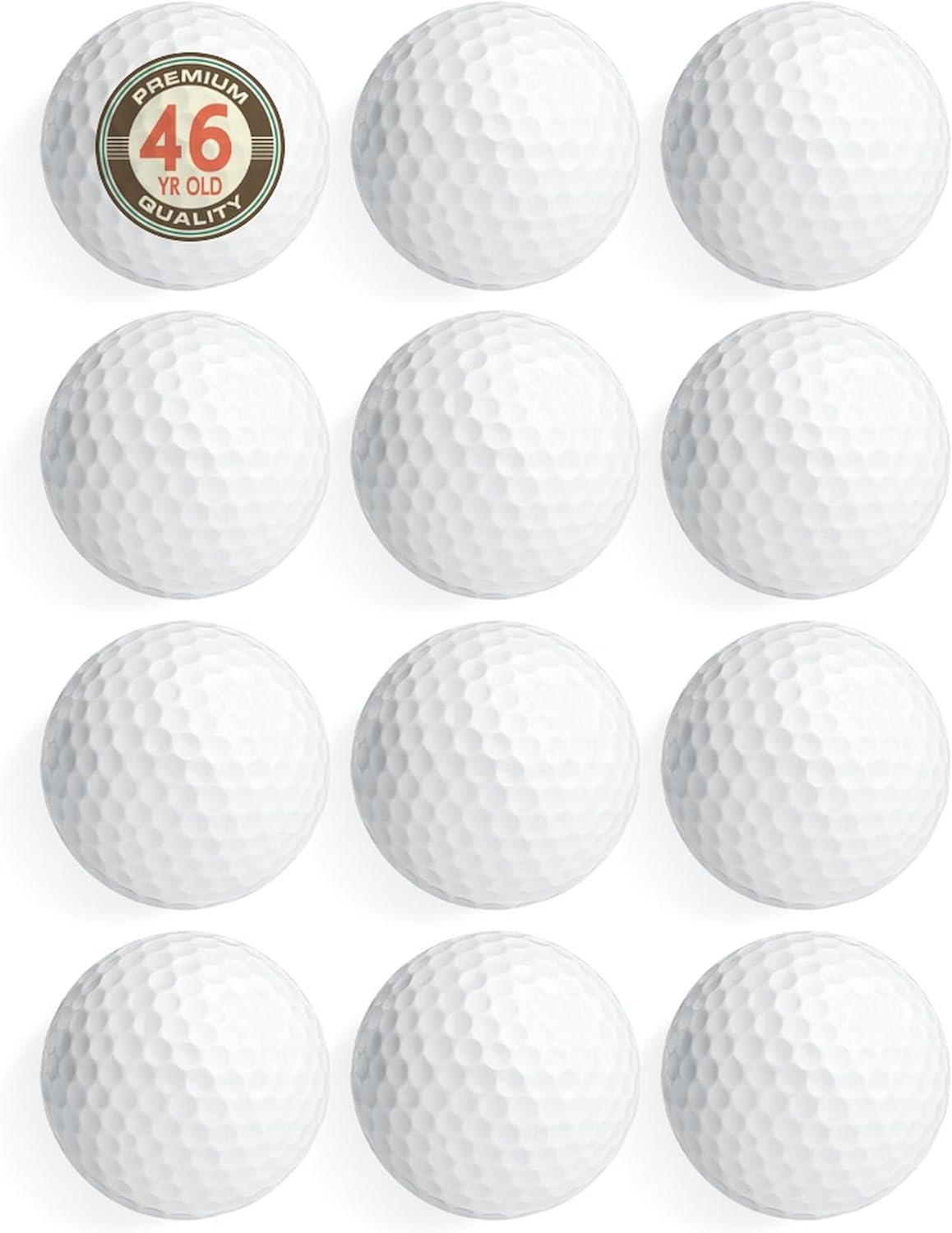 CafePress 46Th Birthday Vintage Novelty Golf Balls (Pk of 12)