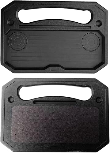 ZONETECH Bandeja de comedor para volante de automóvil, multifuncional, portátil, portátil, iPad, tableta, mesa de alimentos para conductores, se