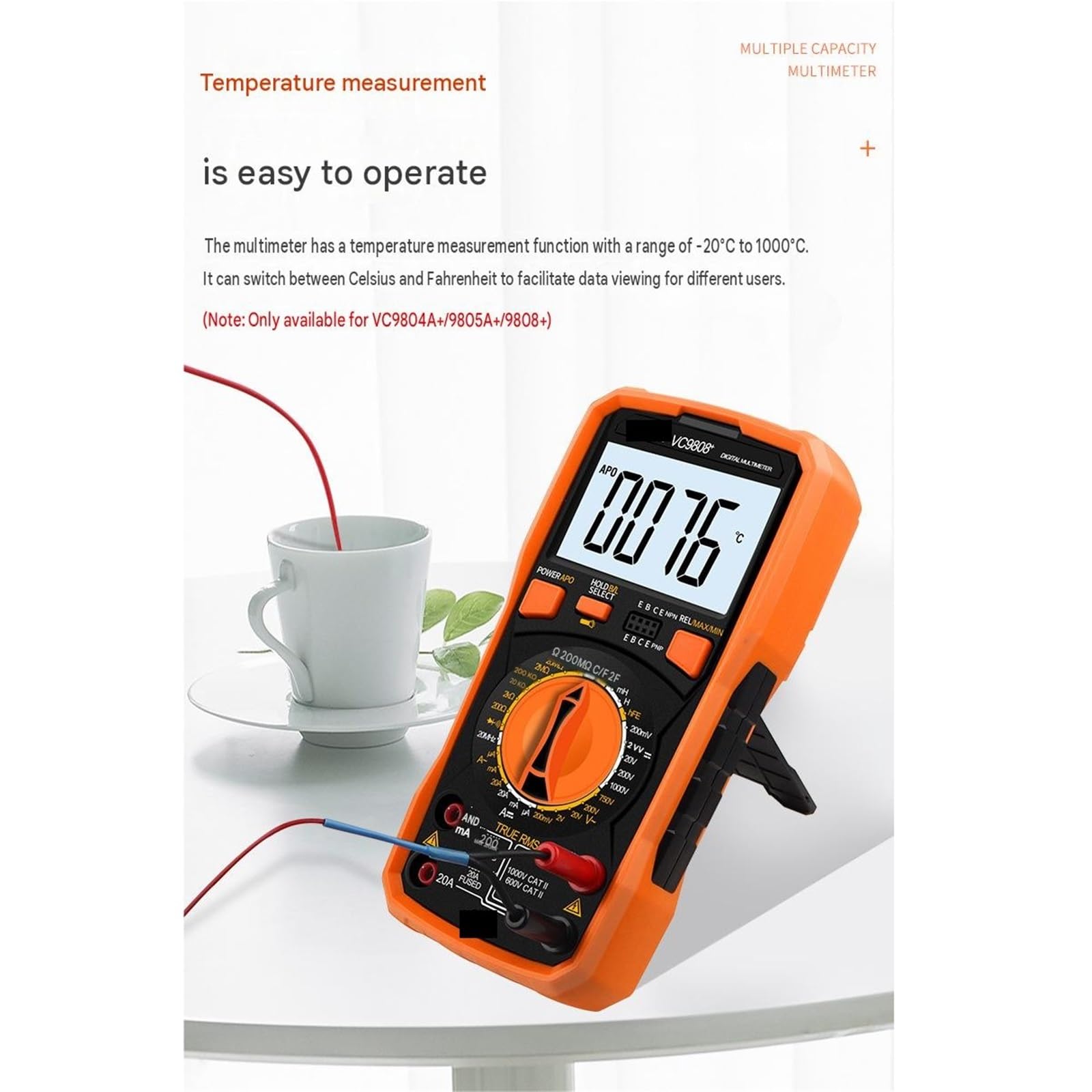 Multimetr, Cyfrowy Multimetr Indukcyjności 20H Kondensator Elektryk Tester