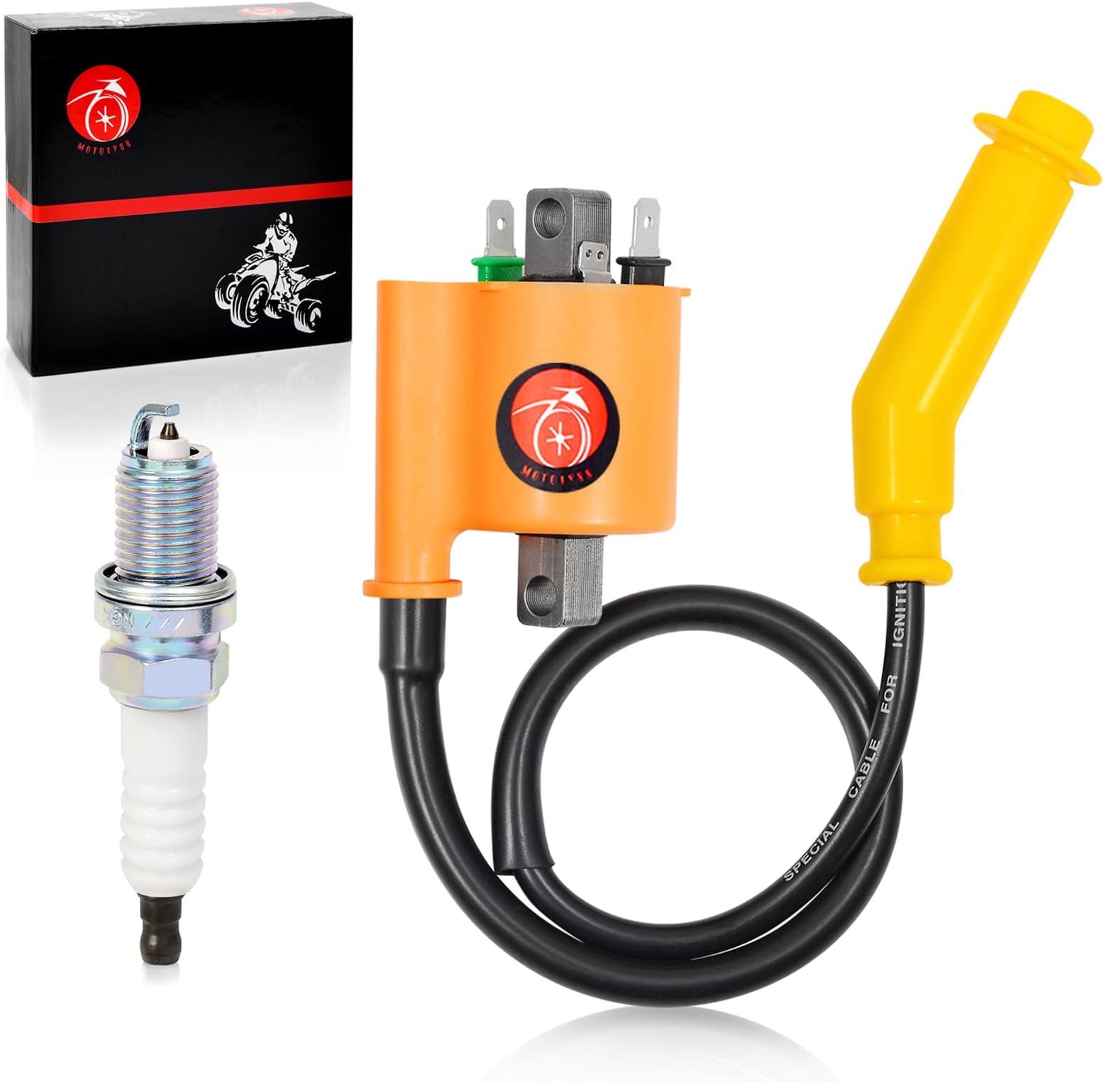 Ignition Coil & Spark Plug and Cap For Honda 420 ATV Rancher 420 TRX420 PFA/FPM/FA/FPE/TE/TM/FE/FM 2007-2013 30510-HP5-601 30700-MBN-671