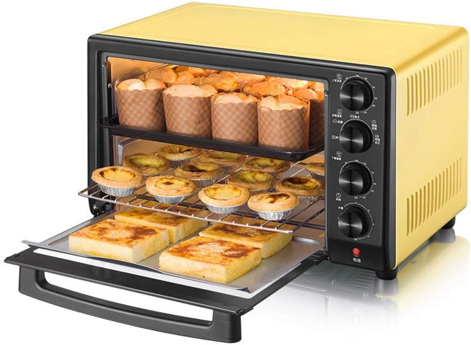 Mini 32L Electric Oven with Precision Temperature Control 0-230°C and 0-60min Timing 1600W Three-layer Multi-function Hot Air With Lighting Oven