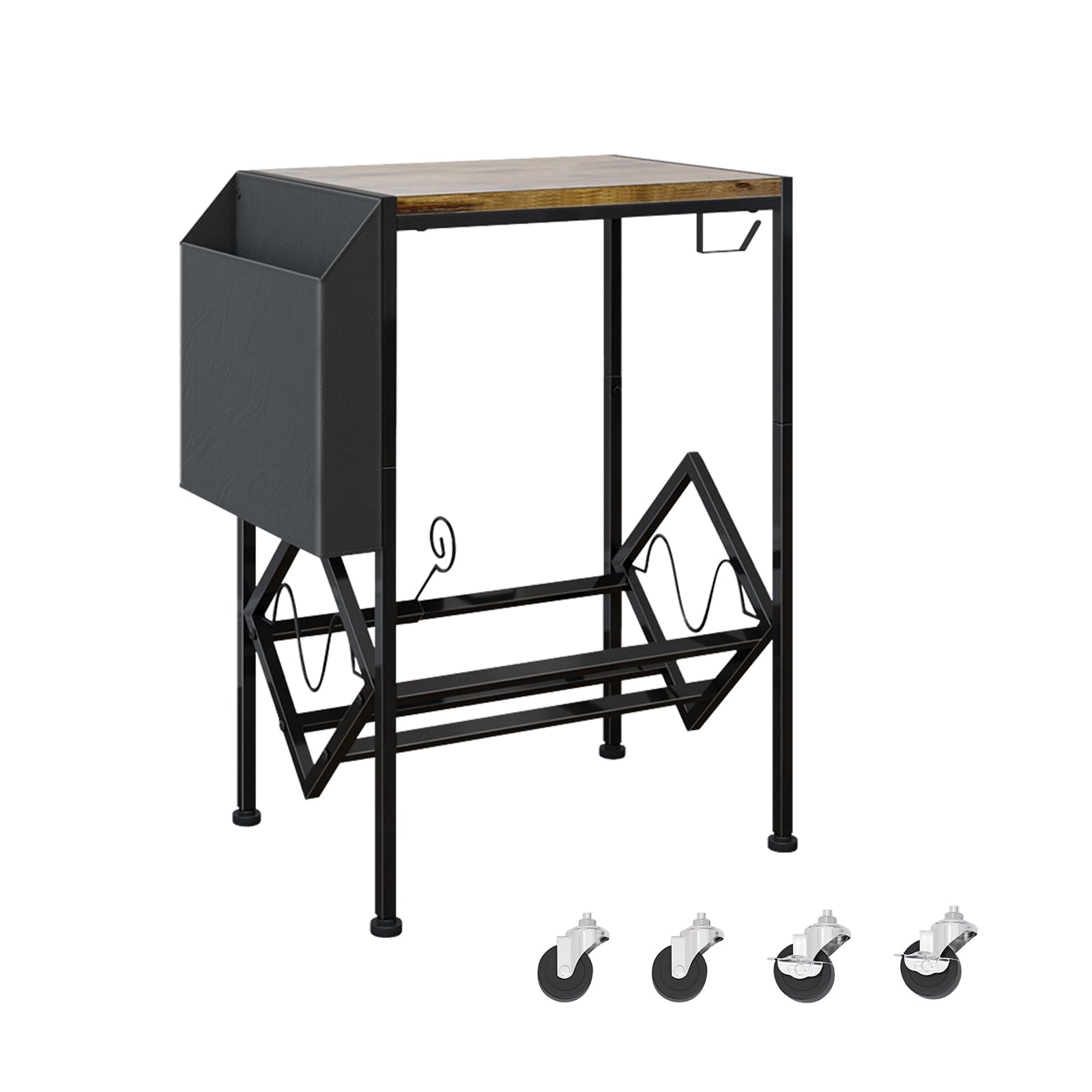 Soporte para discos de vinilo de 2 niveles, soporte para tocadiscos, organizador de CD de estilo vintage, acero al carbono, estantería para libros, almacenamiento de discos de vinilo para hasta 80