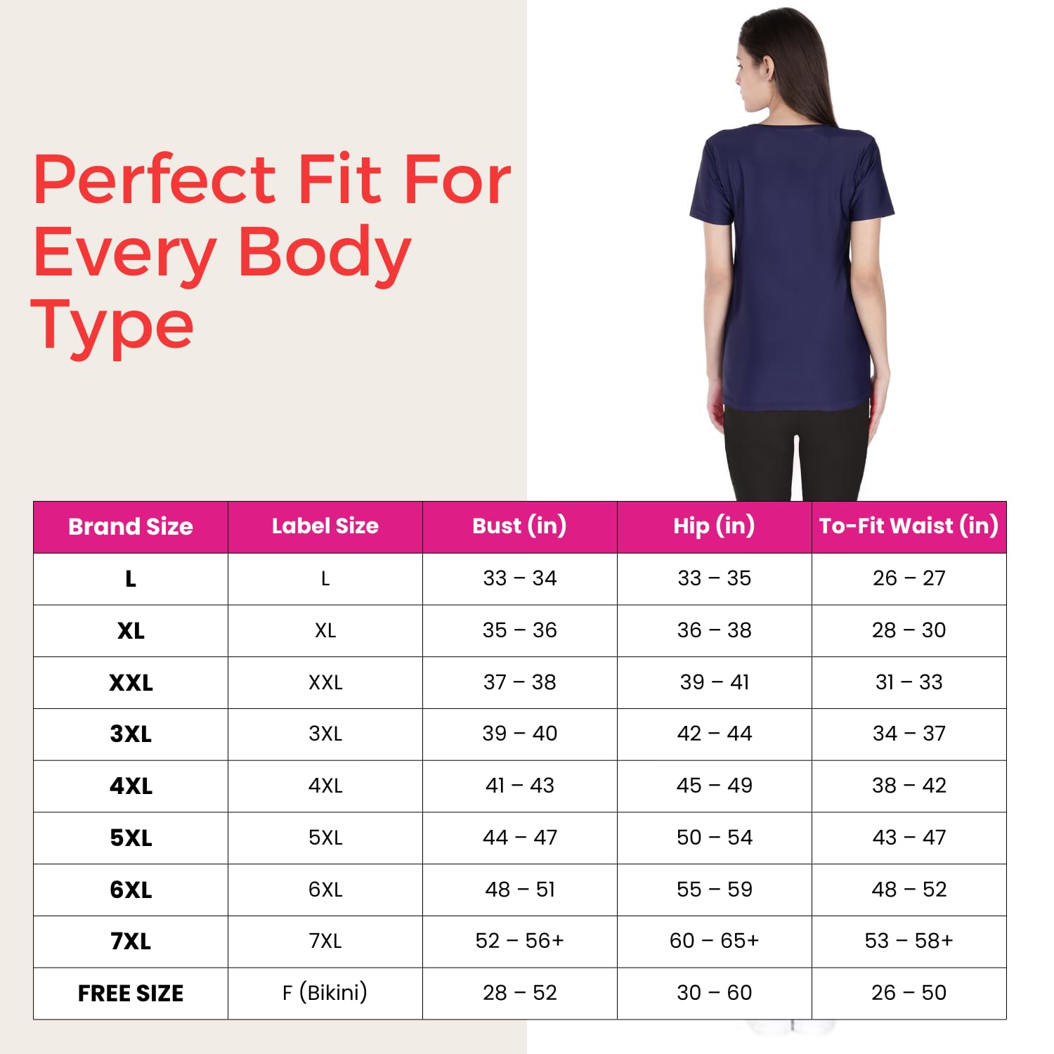 FILMAX® Originals Without Pads Two-Piece Swimming Costume Lycra T-Shirt & Tights Set for Women Wear (4682x4686-Navy Blue & Black_7XL) 1