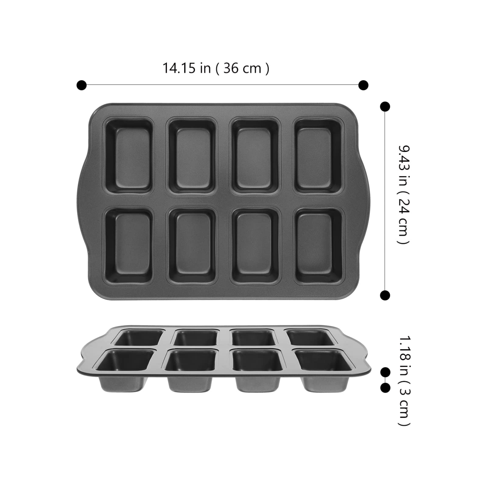 PRETYZOOM Molde Para Hornear Pan Pequeño Antiadherente Molde Cuadrado Para Muffins Moldes Para Pan Moldes Para Pan Para Hornear Pan Para Ocasiones Especiales