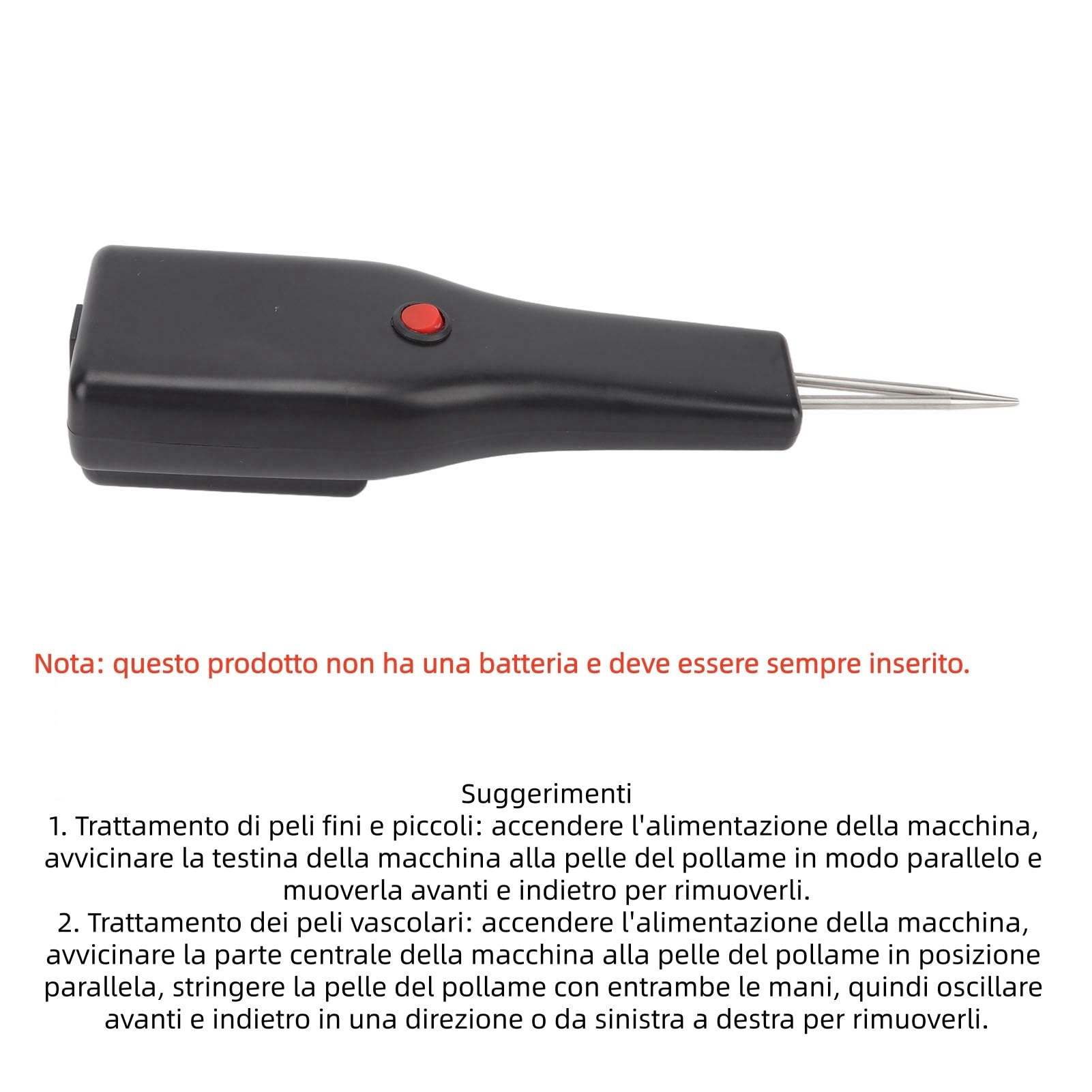 Spiumatrice Elettrica per Pollame, Potente e Portatile, Automatica per Uso Domestico e Professionale