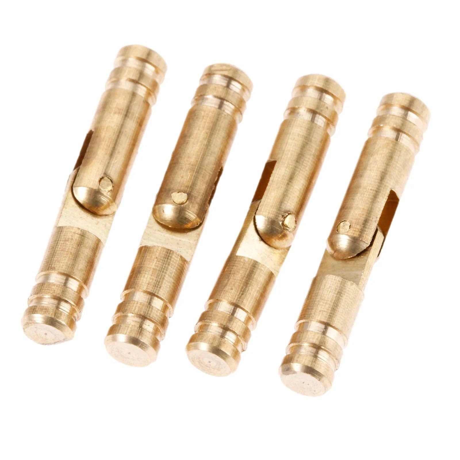 Rmwkrmogrf 4X25mm Cylinder Brass Copper Invisible Concealed Barrel Hinge Bolt Wood Boxes Door Hinges Antique Furniture Hardware 4Pcs(4X25mm)